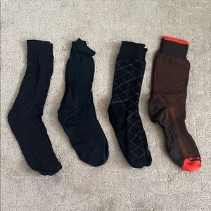 Men's Black and Brown Socks Set